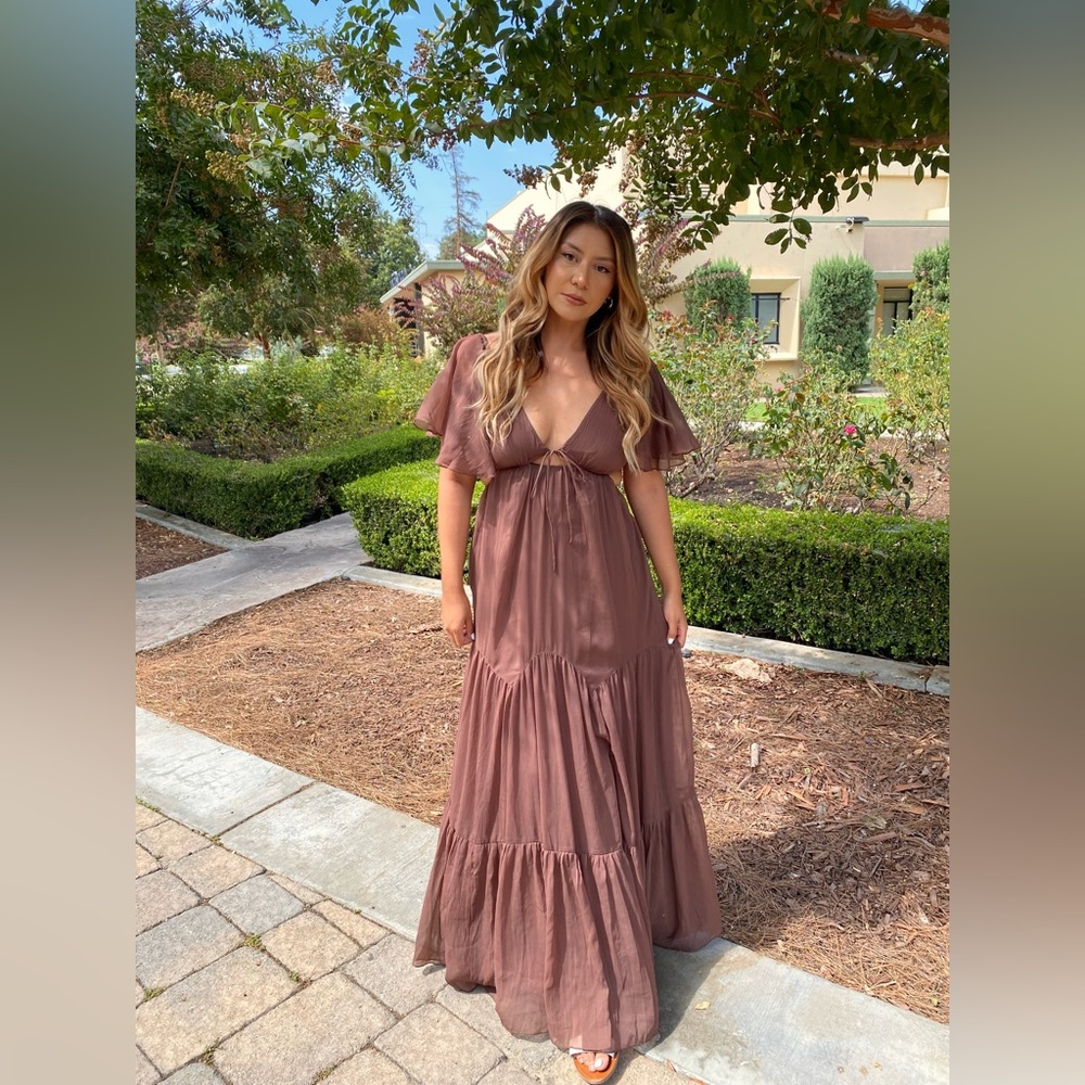 ASOS Brown Flowy Dress
